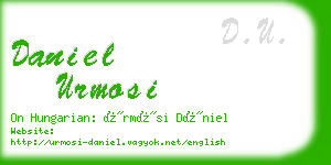 daniel urmosi business card